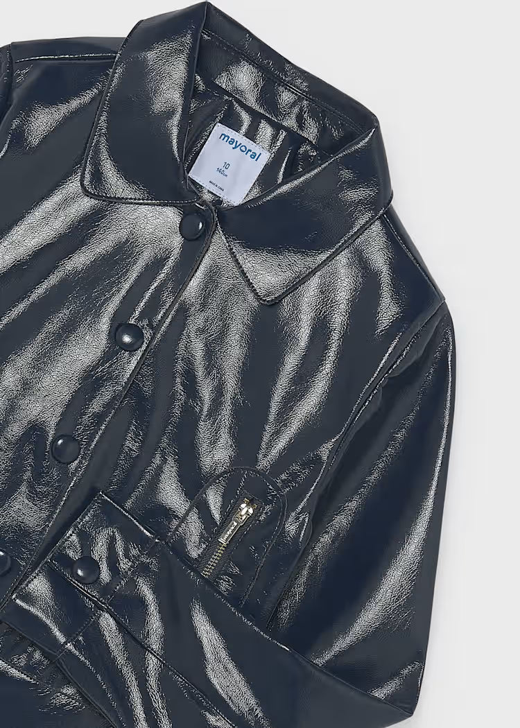 MAYORAL GIRLS PATENT LEATHER JACKET