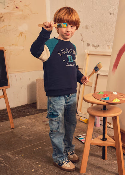MAYORAL KIDS SOFT DENIM CARGO PANTS