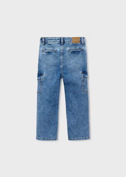MAYORAL KIDS SOFT DENIM CARGO PANTS