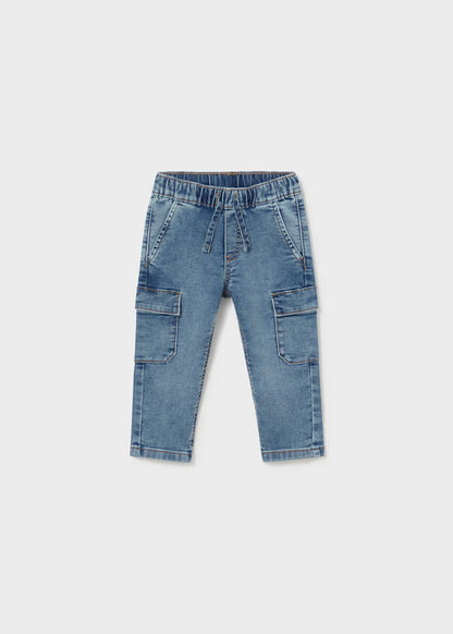 MAYORAL KIDS SOFT DENIM CARGO PANTS