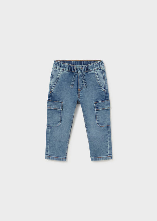 MAYORAL KIDS SOFT DENIM CARGO PANTS
