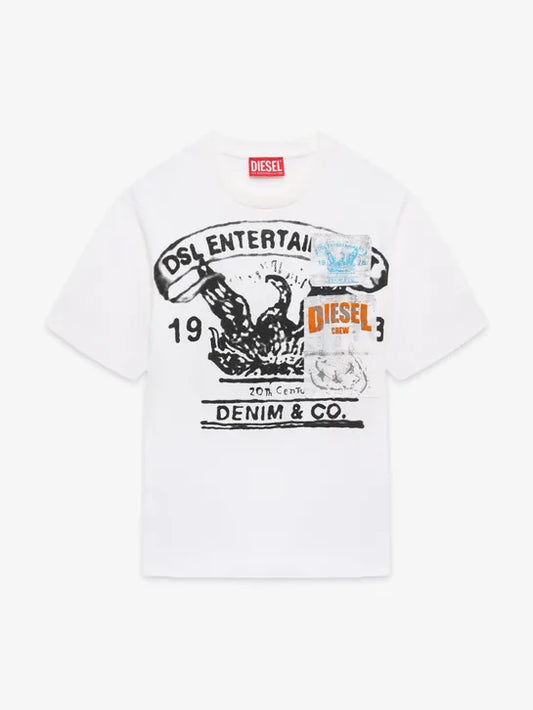 DIESEL KIDS TDERSIM GRAPHIC T SHIRT