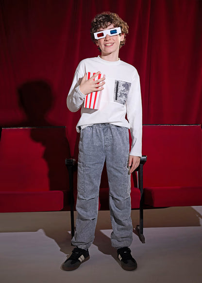 MAYORAL UNISEX DENIM PARACHUTE CARGO PANTS