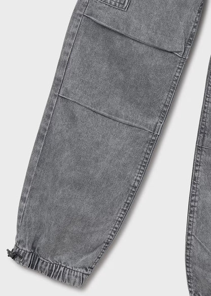 MAYORAL UNISEX DENIM PARACHUTE CARGO PANTS