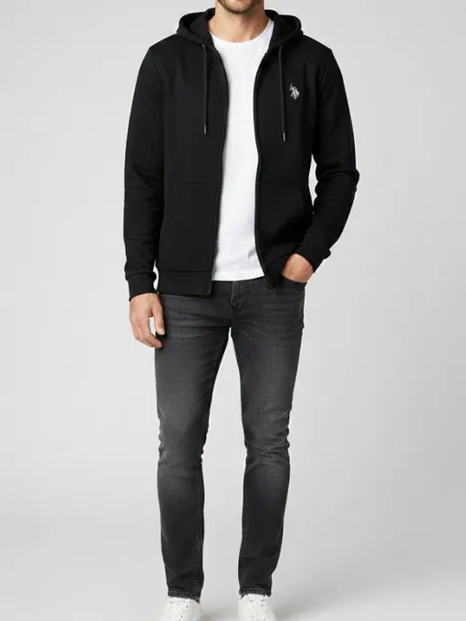 U.S POLO ASSN MAN FULL ZIP COTTON HOODIE