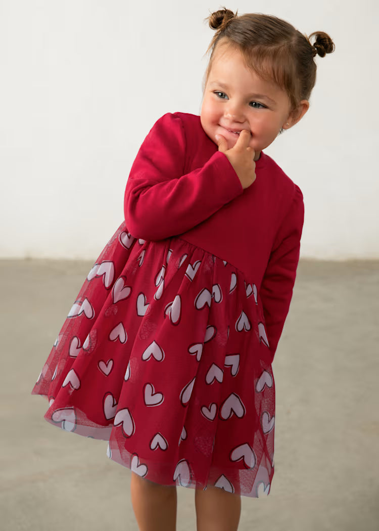 MAYORAL KIDS BABY KNIT TULLE DRESS
