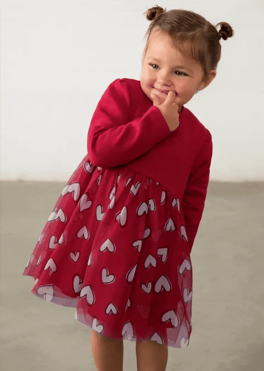 MAYORAL KIDS BABY KNIT TULLE DRESS