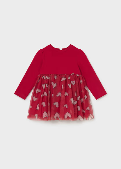 MAYORAL KIDS BABY KNIT TULLE DRESS