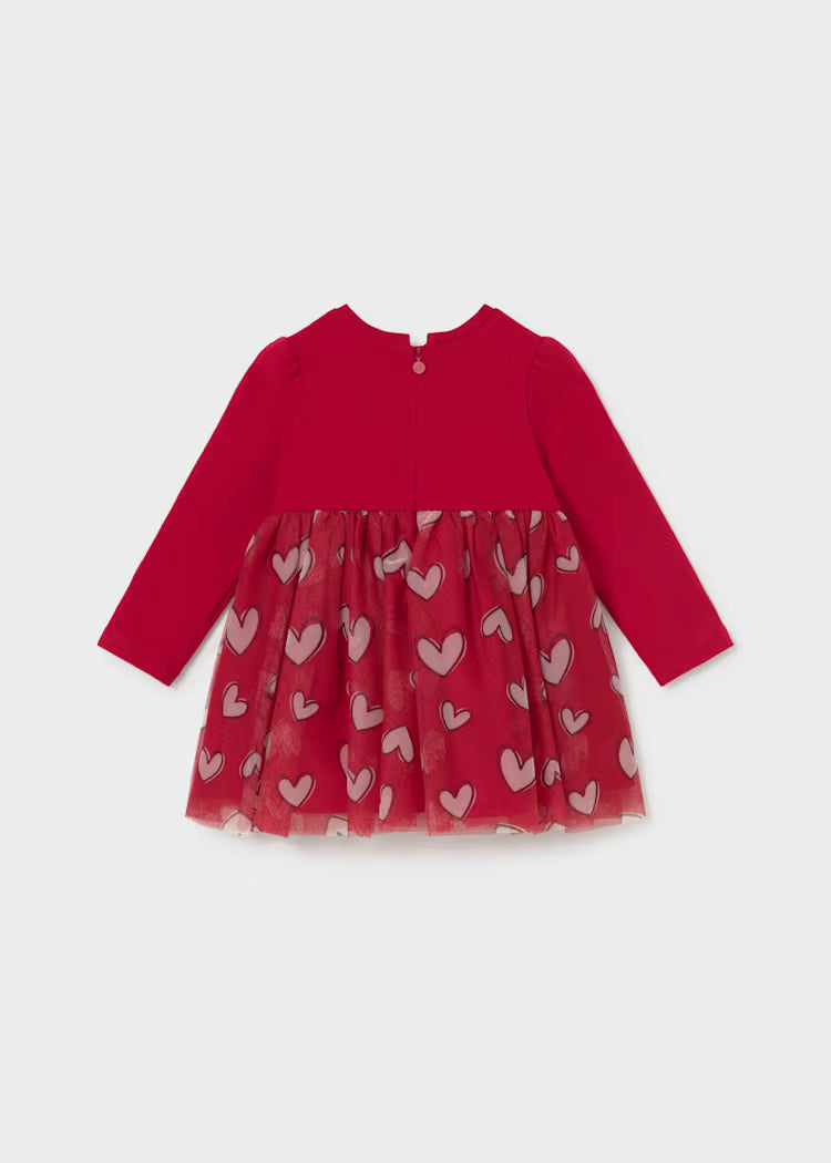 MAYORAL KIDS BABY KNIT TULLE DRESS