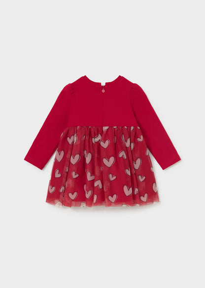 MAYORAL KIDS BABY KNIT TULLE DRESS