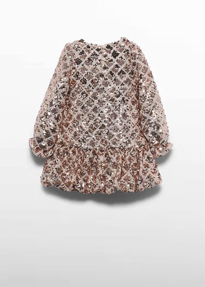 ABEL & LULA GIRLS DIAMOND-SEQUIN DRESS