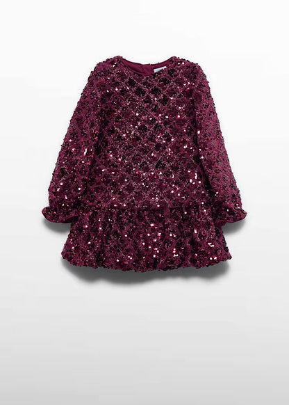 ABEL & LULA GIRLS DIAMOND-SEQUIN DRESS