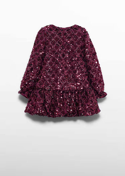 ABEL & LULA GIRLS DIAMOND-SEQUIN DRESS