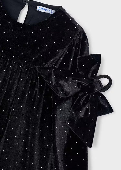 MAYORAL KIDS VELVET DRESS WITH SCRUNCHIE