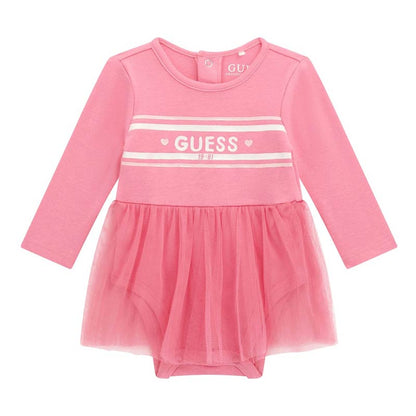 GUESS BABY DRESS WITH INTERLOCK OVERALL