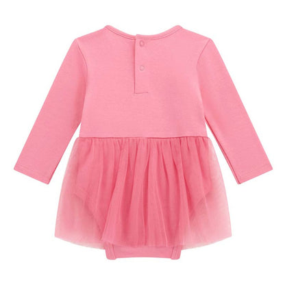 GUESS BABY DRESS WITH INTERLOCK OVERALL