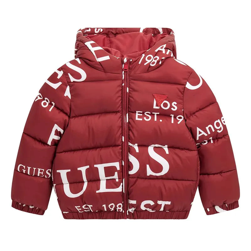 GUESS JEANS OVERSIZED HOODED PUFFER JACKET