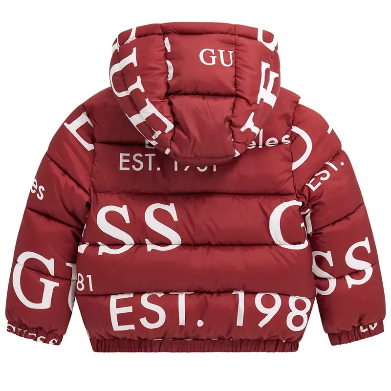 GUESS JEANS OVERSIZED HOODED PUFFER JACKET
