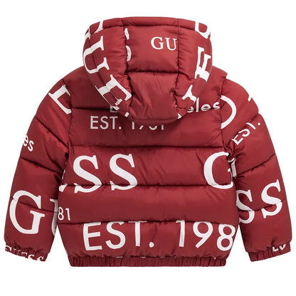 GUESS JEANS OVERSIZED HOODED PUFFER JACKET