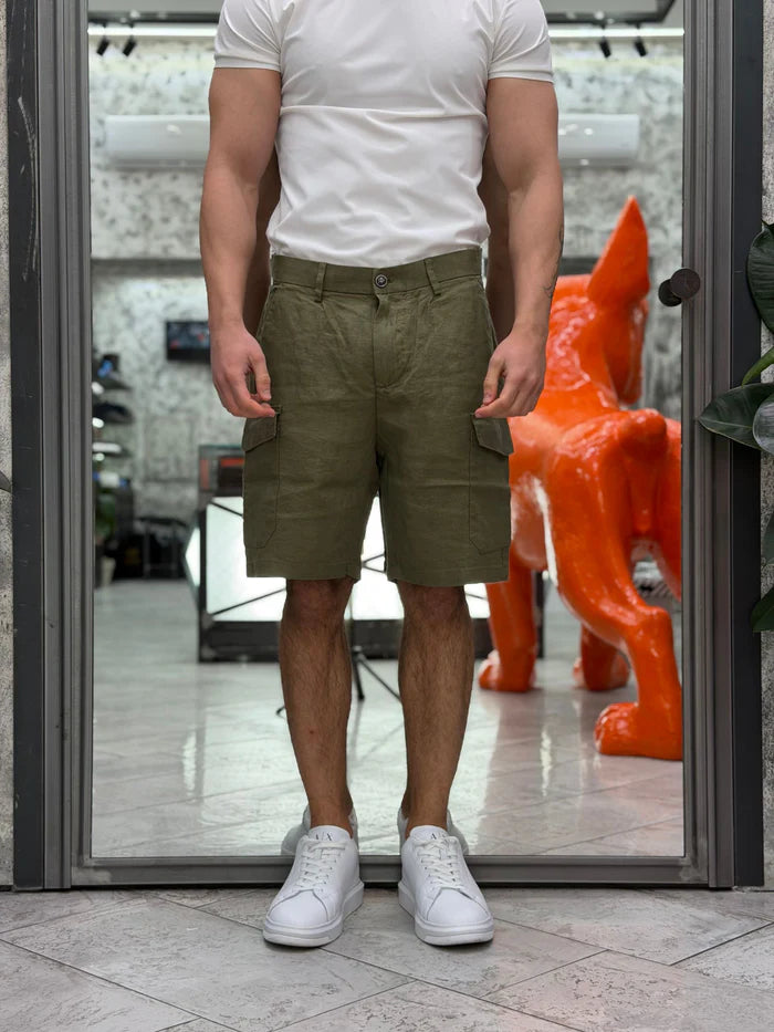GIANNI LUPO LINEN CARGO SHORTS