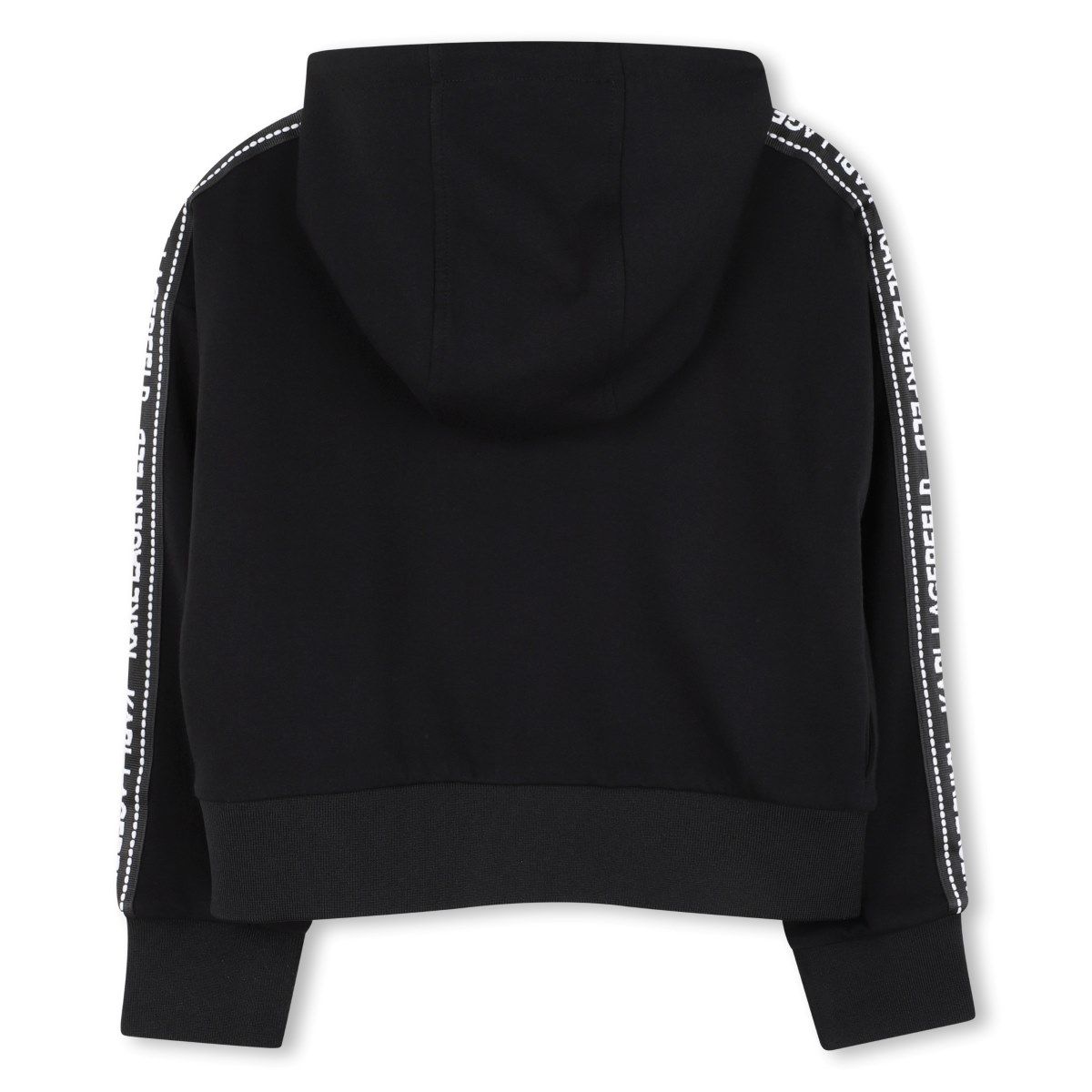 KARL LAGERFELD KIDS SIDE LOGO TAPE ZIP HOODIE