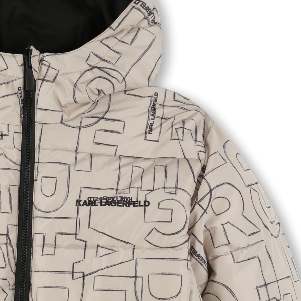 KARL LAGERFELD KIDS REVERSIBLE PUFFER JACKET