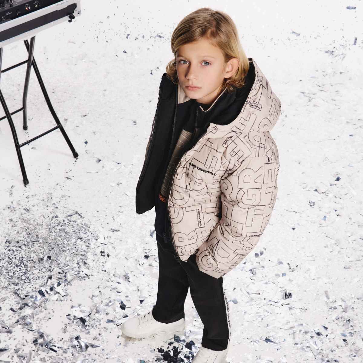 KARL LAGERFELD KIDS REVERSIBLE PUFFER JACKET
