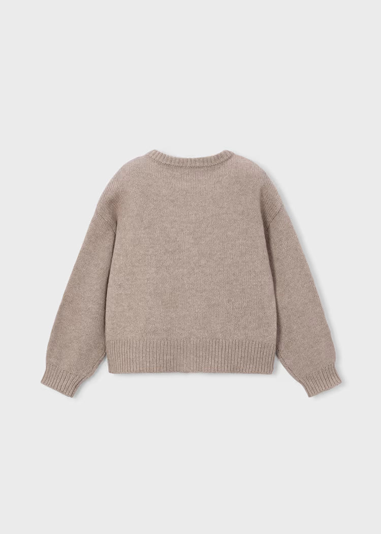 MAYORAL KIDS KNITTED FLOWERS APPLIQUE CARDIGAN
