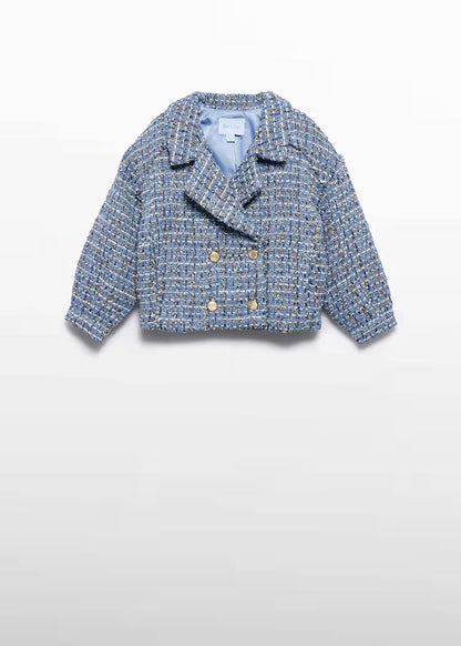 MAYORAL ABEL&LULA GIRLS CROSS-BREASTED TWEED CARDIGAN