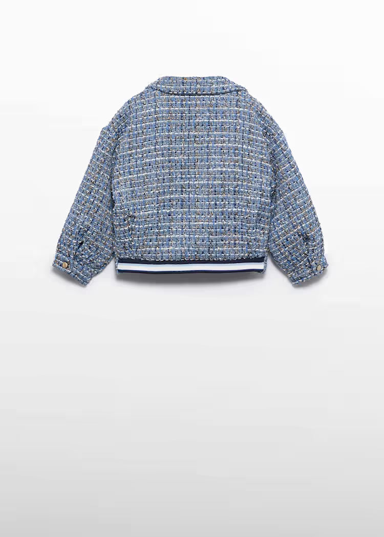 MAYORAL ABEL&LULA GIRLS CROSS-BREASTED TWEED CARDIGAN