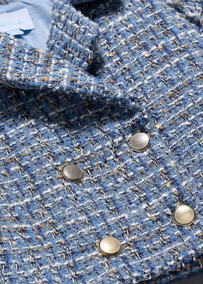 MAYORAL ABEL&LULA GIRLS CROSS-BREASTED TWEED CARDIGAN