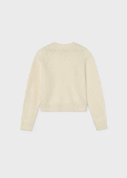 MAYORAL KIDS STRASS APPLIQUE KNITTED SWEATER