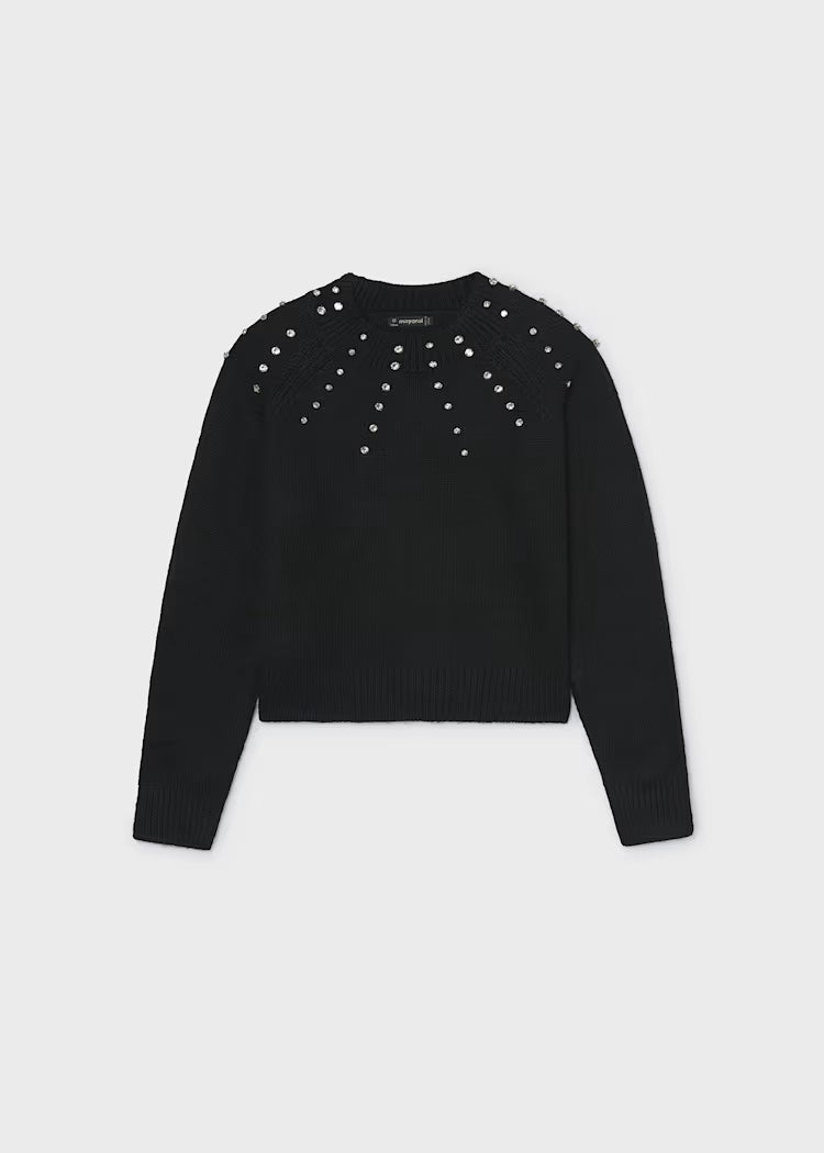 MAYORAL GIRLS STRASS-APPLIQUE SWEATSHIRT