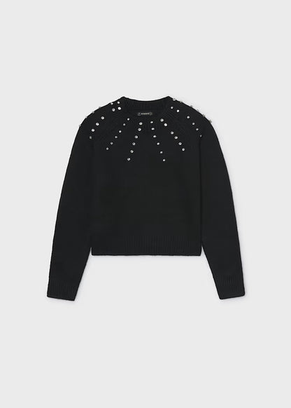 MAYORAL GIRLS STRASS-APPLIQUE SWEATSHIRT