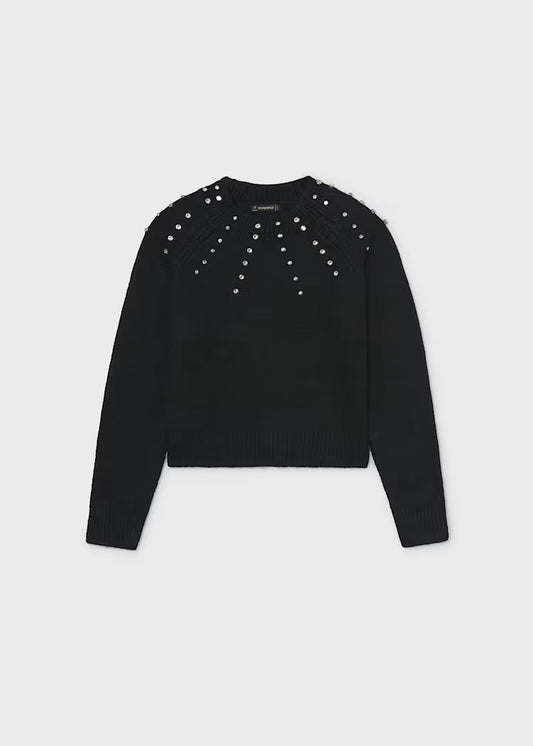 MAYORAL GIRLS STRASS-APPLIQUE SWEATSHIRT