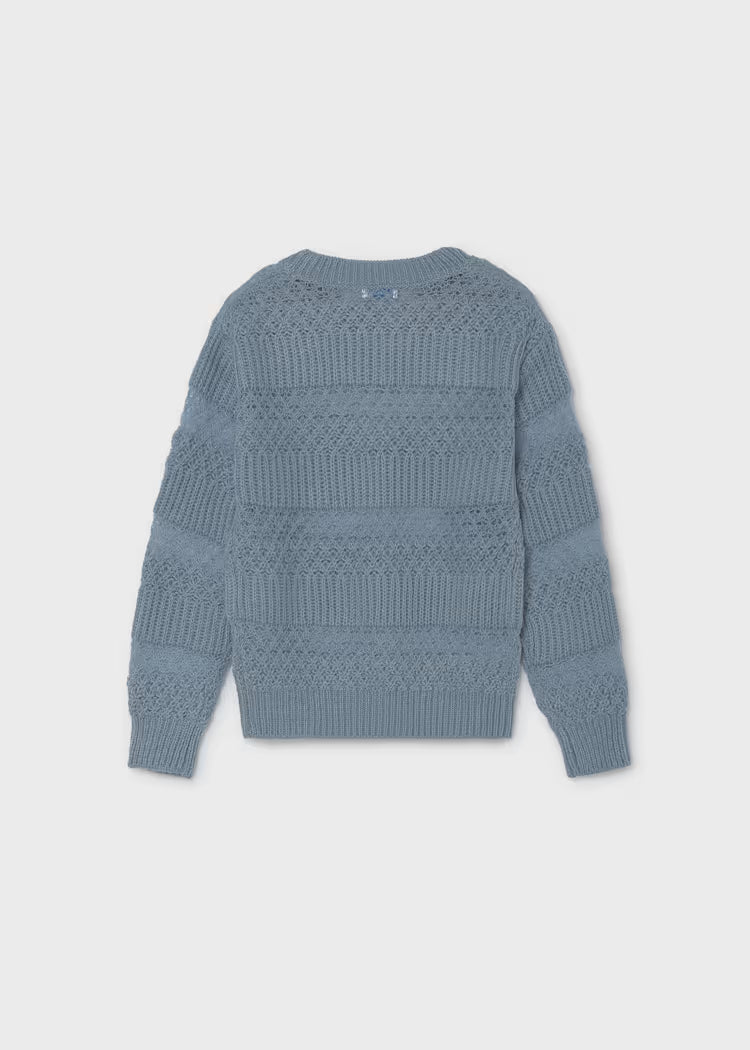 MAYORAL GIRLS TEXTURED OPENWORK SWEATER