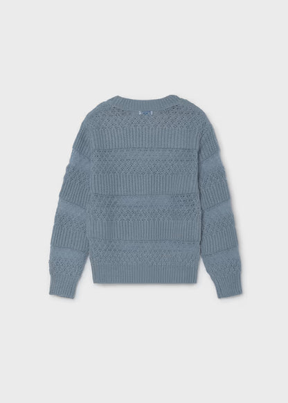 MAYORAL GIRLS TEXTURED OPENWORK SWEATER
