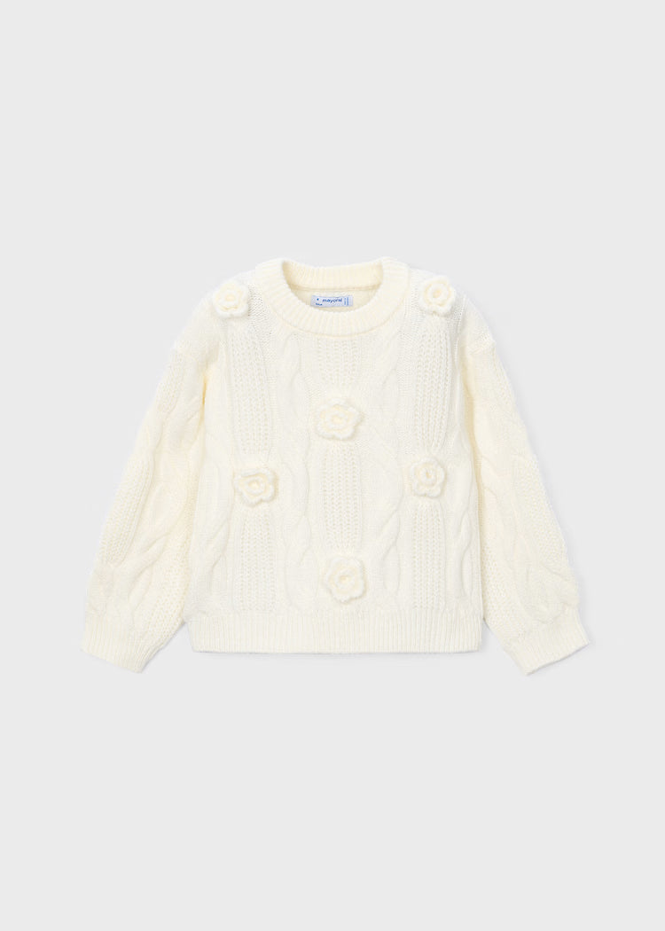 MAYORAL 3D FLOWERS PRINT KNIT JUMPER