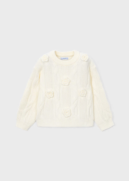 MAYORAL 3D FLOWERS PRINT KNIT JUMPER