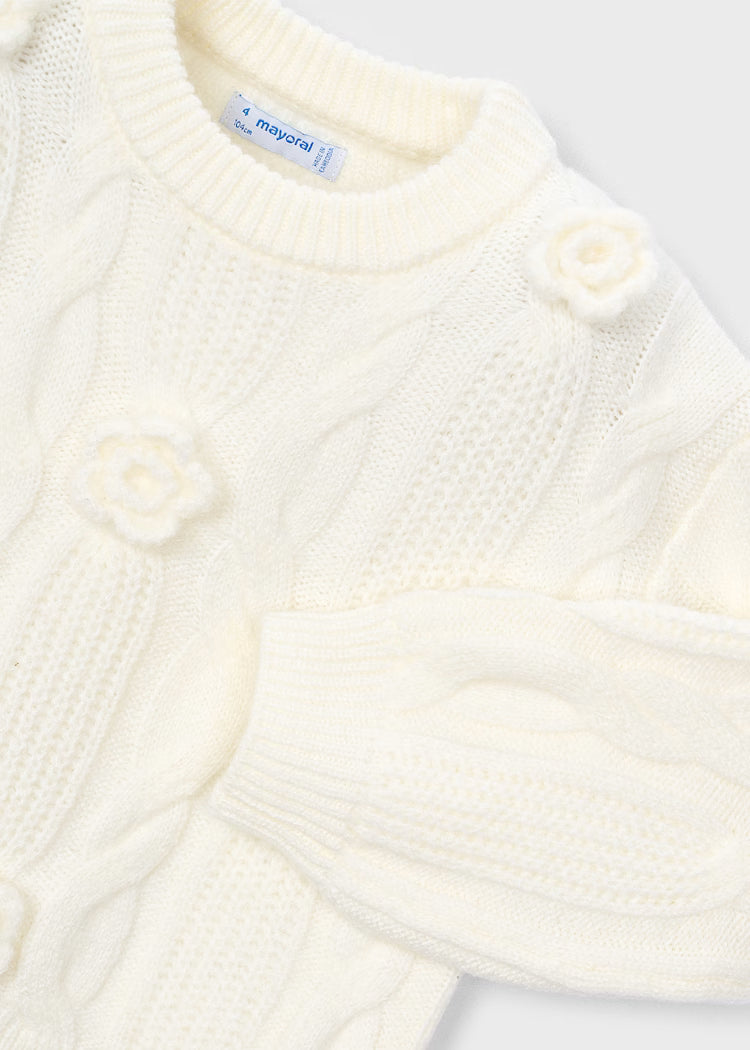 MAYORAL 3D FLOWERS PRINT KNIT JUMPER