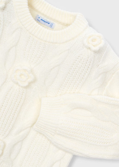 MAYORAL 3D FLOWERS PRINT KNIT JUMPER