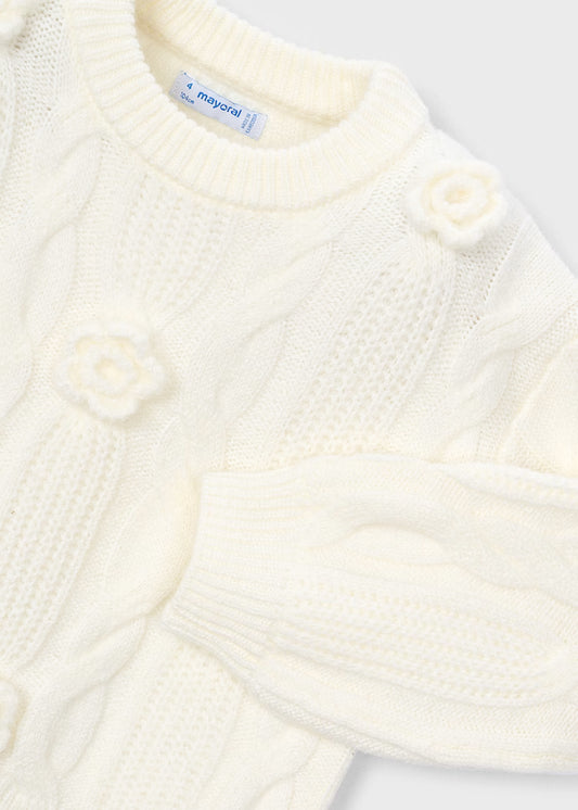 MAYORAL 3D FLOWERS PRINT KNIT JUMPER