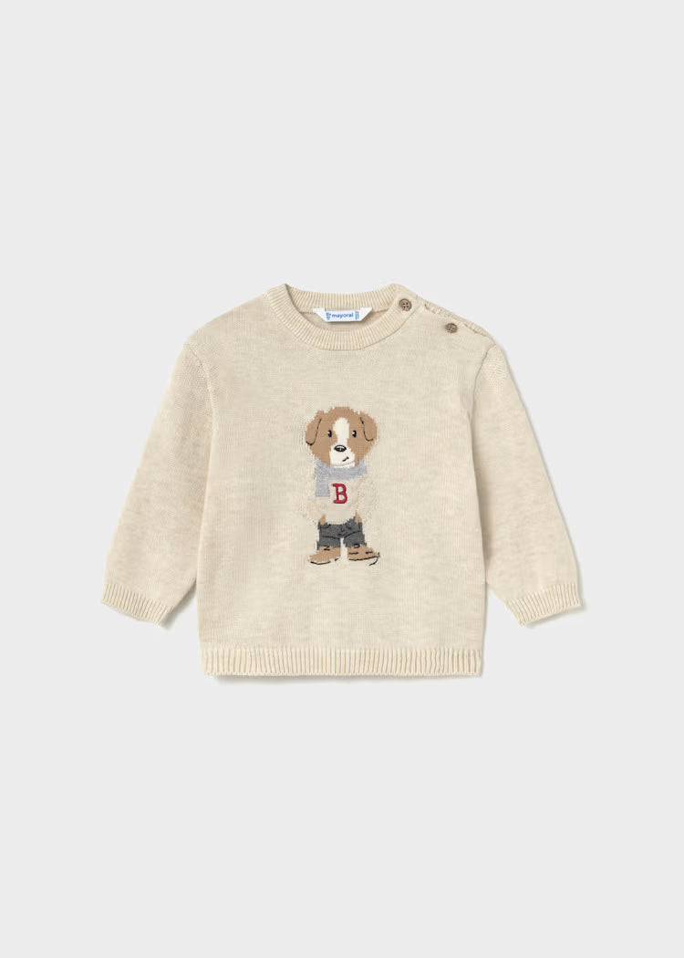 MAYORAL KIDS ANIMAL MOTIF KNITTED SWEATSHIRT