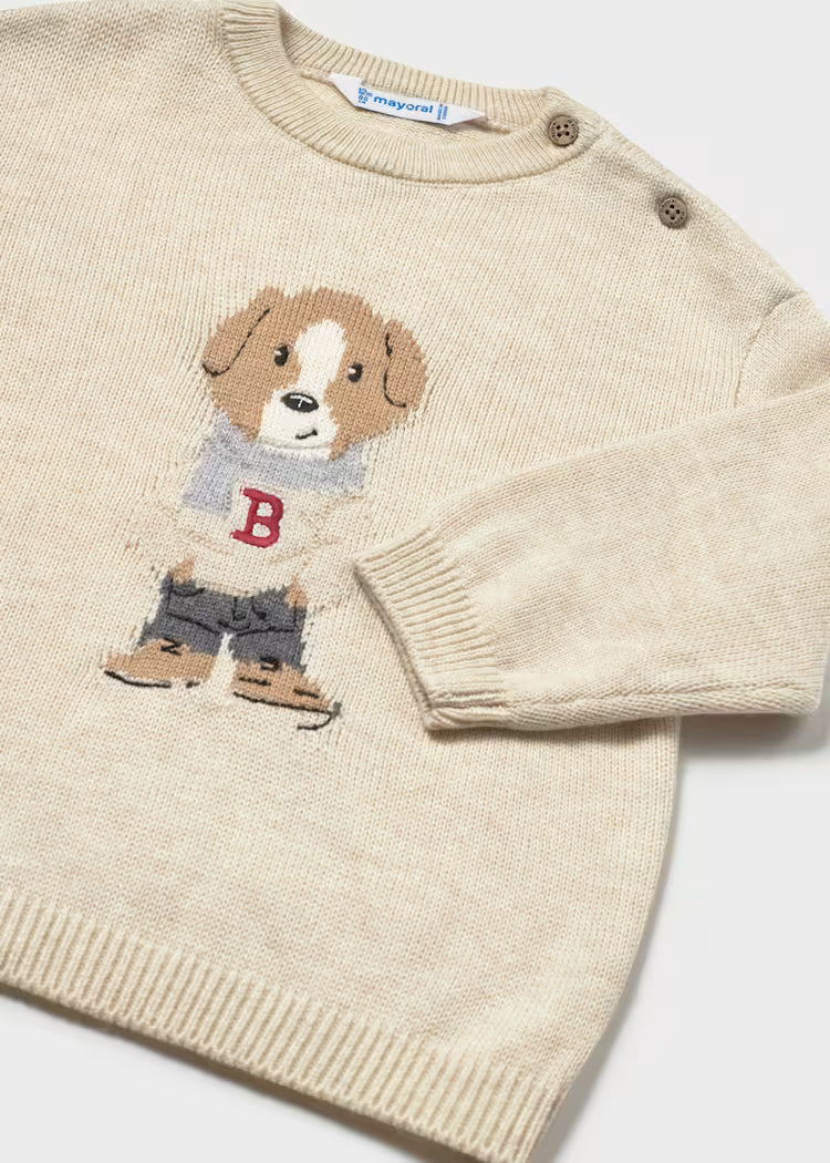 MAYORAL KIDS ANIMAL MOTIF KNITTED SWEATSHIRT