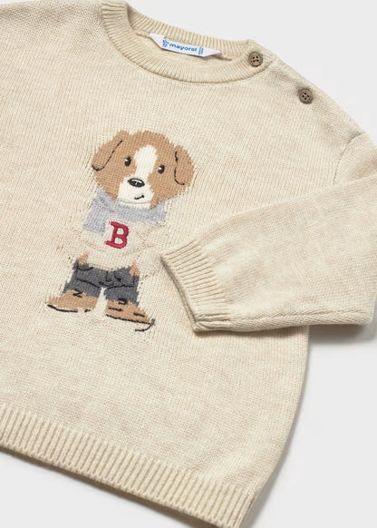 MAYORAL KIDS ANIMAL MOTIF KNITTED SWEATSHIRT