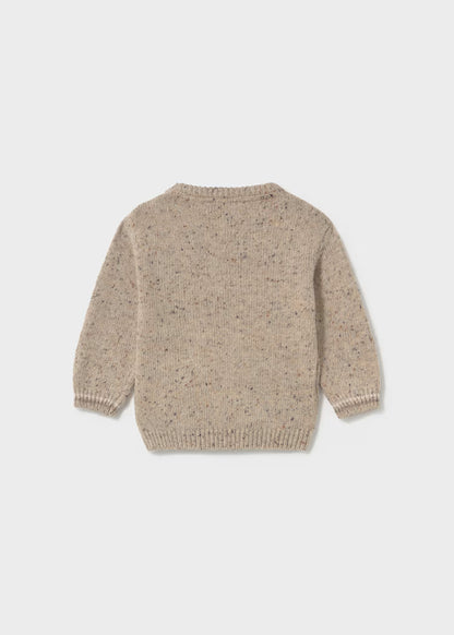 MAYORAL KIDS FACE MOTIF KNITTED SWEATER