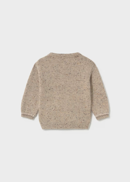 MAYORAL KIDS FACE MOTIF KNITTED SWEATER
